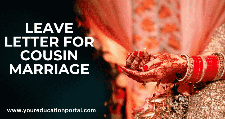 leave letter format for marriage